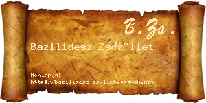 Bazilidesz Zsüliet névjegykártya